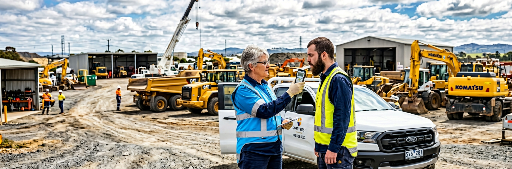 Onsite breath alcohol testing at a construction site